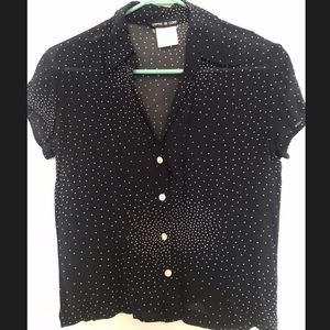 Vintage Esprit semi sheer cropped top